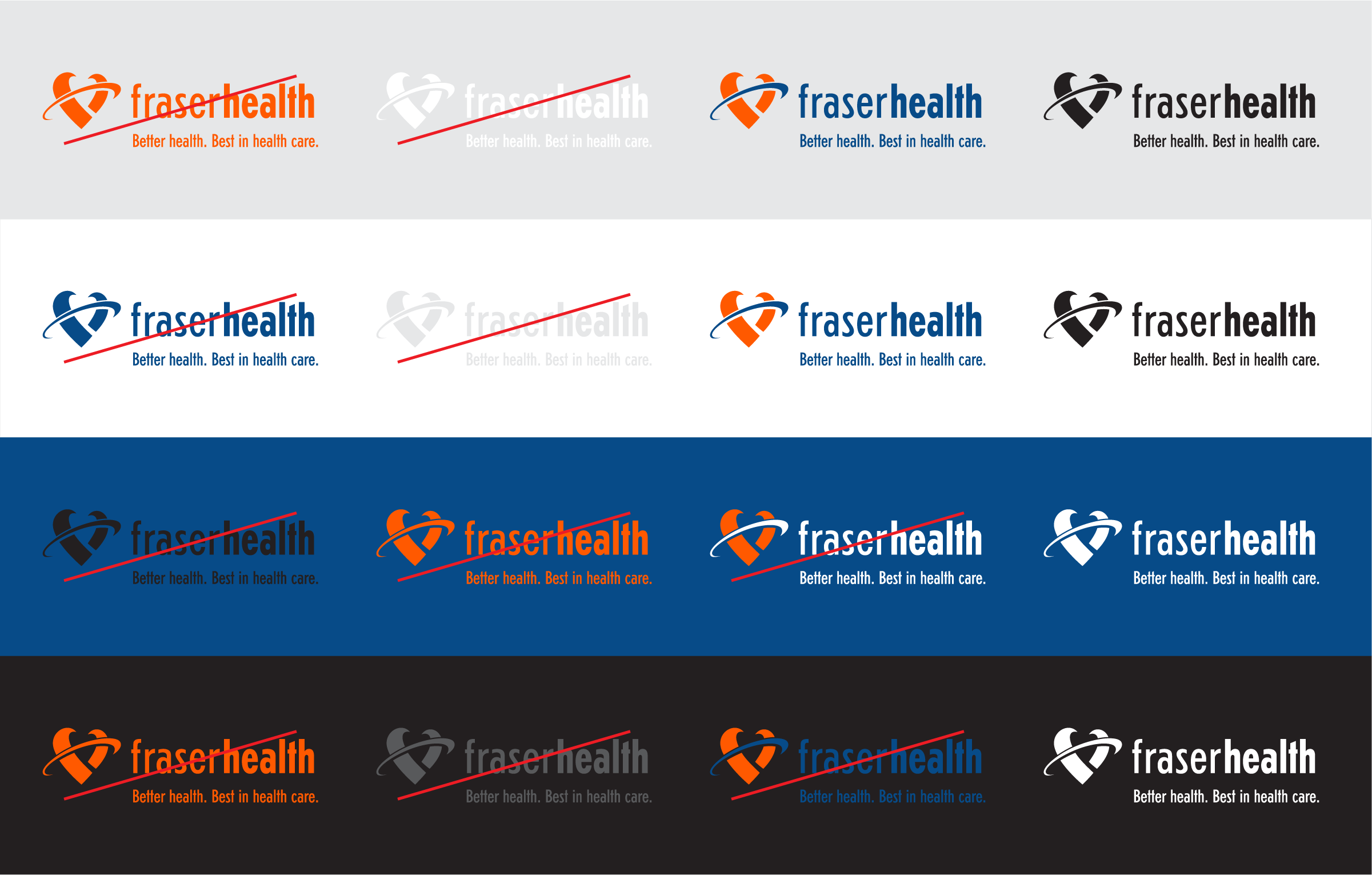 Three colour versions - Fraser Health Authority