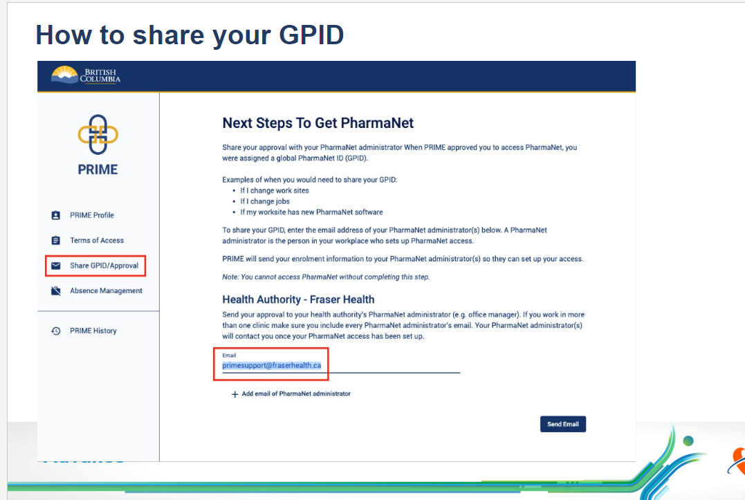 PharmaNet - How to share your GPID 