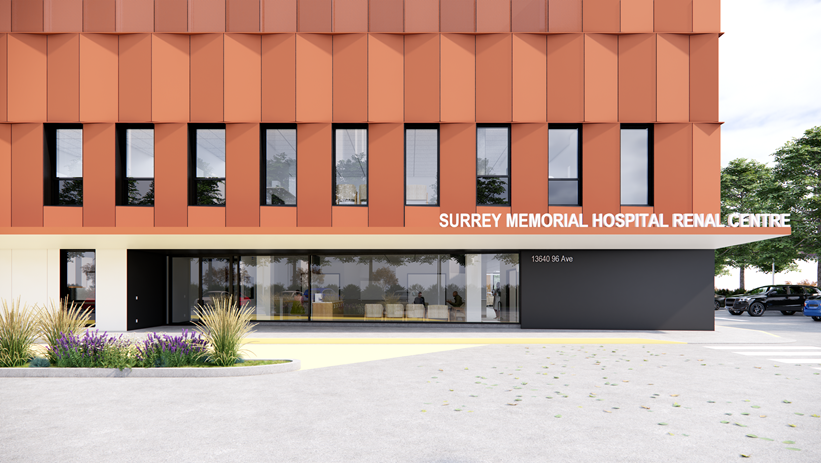 Rendering of the Surrey Memorial Hospital Renal Centre