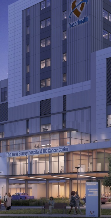 The new Surrey hospital and BC Cancer Centre