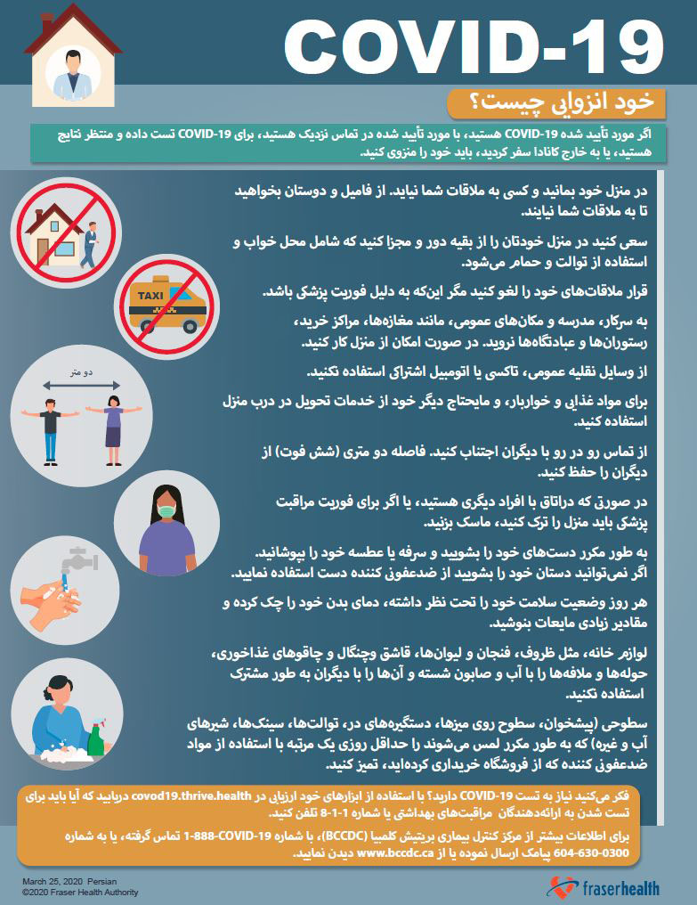 Farsi Graphic: What is self Isolation