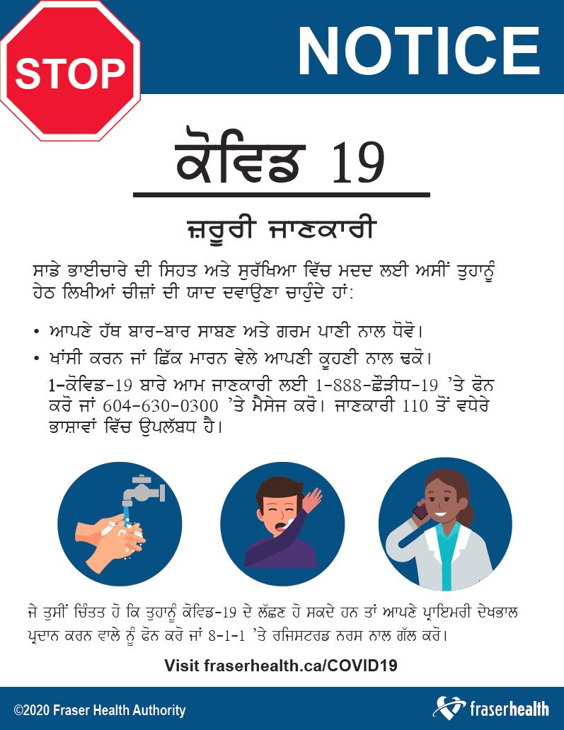 Business community partners graphic in Punjabi