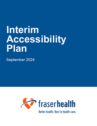 Cover page of the interim accessibility plan