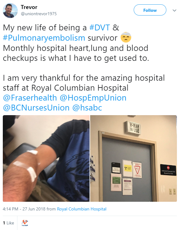 Screenshot of Trevor's post on Twitter