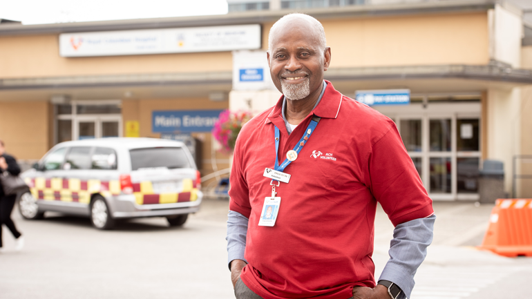 Royal Columbian Hospital volunteer Finderson Alves