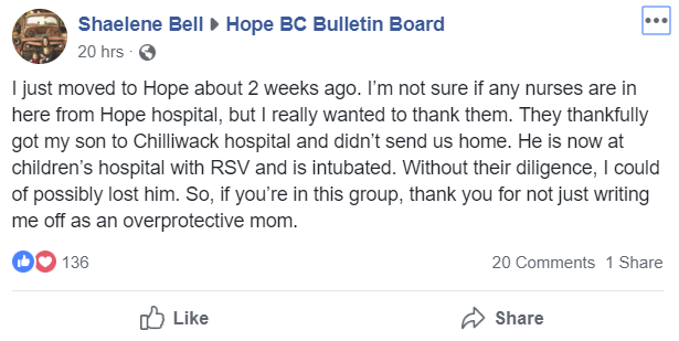 High five - Fraser Canyon and Chilliwack General Hospitals