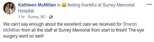Surrey Memorial Hospital high five
