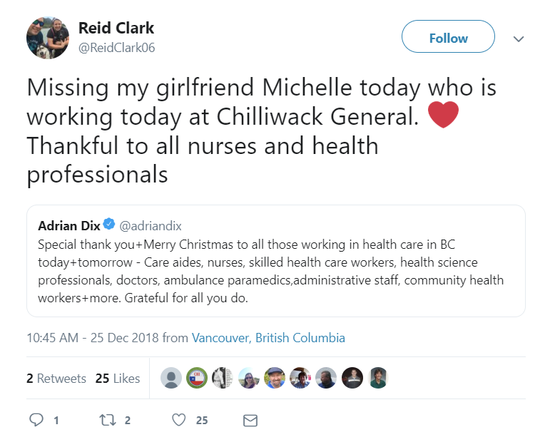 Chilliwack General Hospital High Five - December 25, 2018