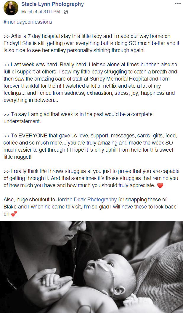 High five facebook - Surrey Memorial Hospital March 4