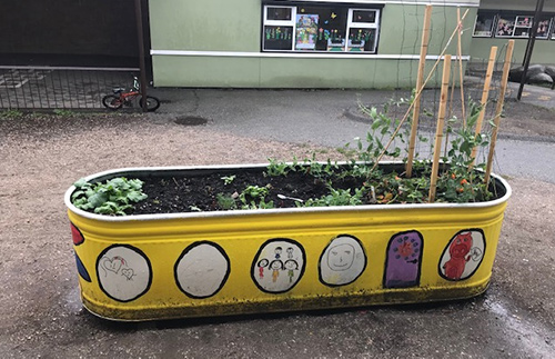 Steel container garden