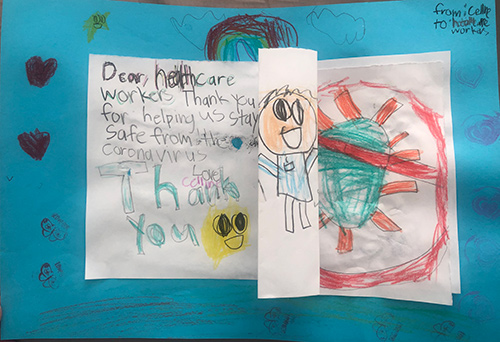 Child's thank you artwork
