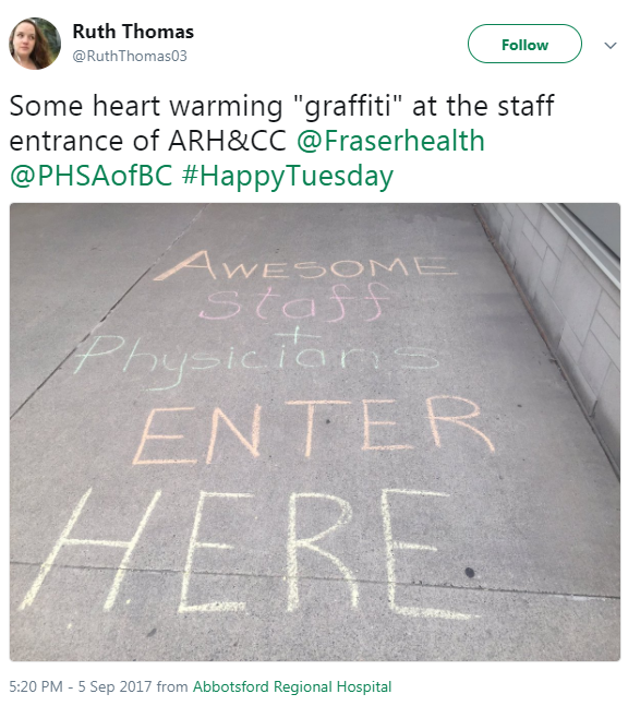 Screenshot of Ruth Thomas' post on Twitter