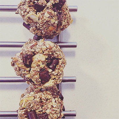 Choco-Banana Flaxseed Cookies