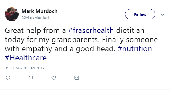 Screenshot of Mark Murdoch's post on Twitter