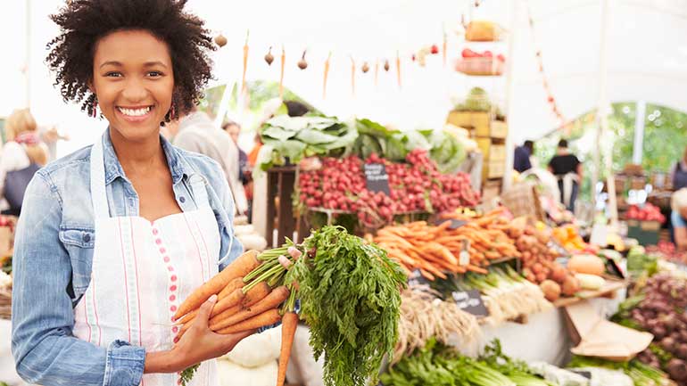 Woman at a Farmer's Market