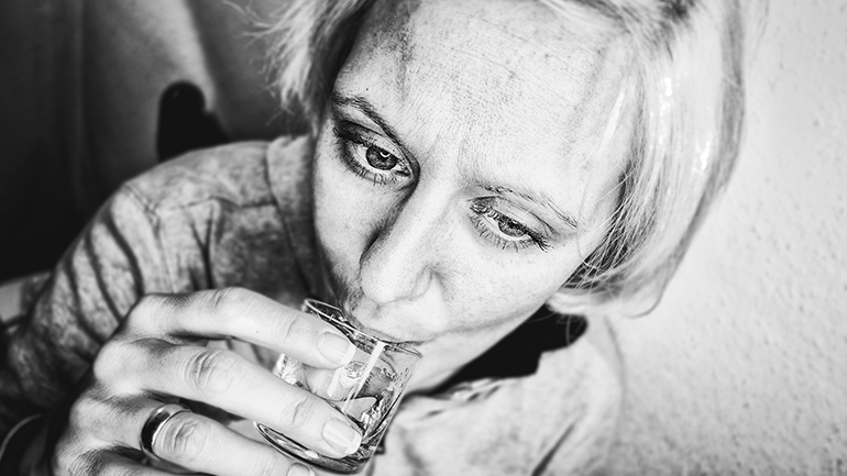 Grandma Drinking