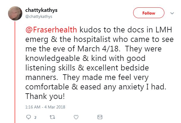 Screnshot of Chattykathys' post on Twitter