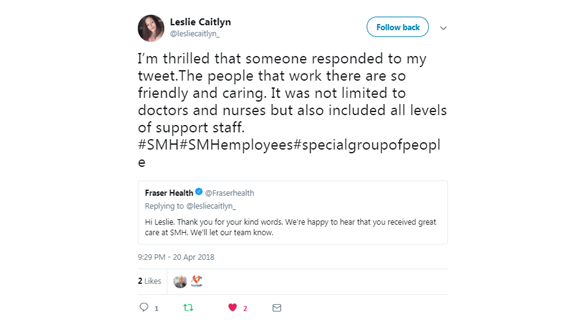 Screenshot of Leslie Castellani's post on Twitter