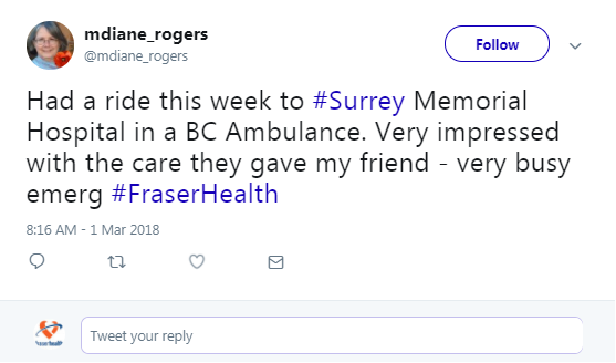 Screenshot of Mdiane Rogers' post on Twitter