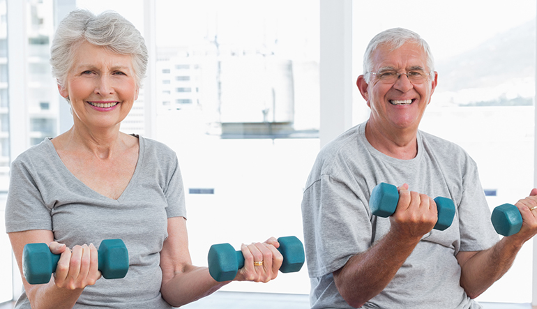 Seniors exercising