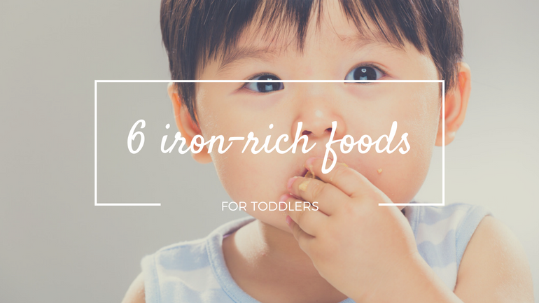 6 iron-rich foods for toddlers banner
