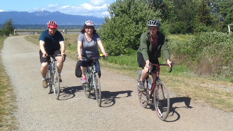 Hobbis family biking