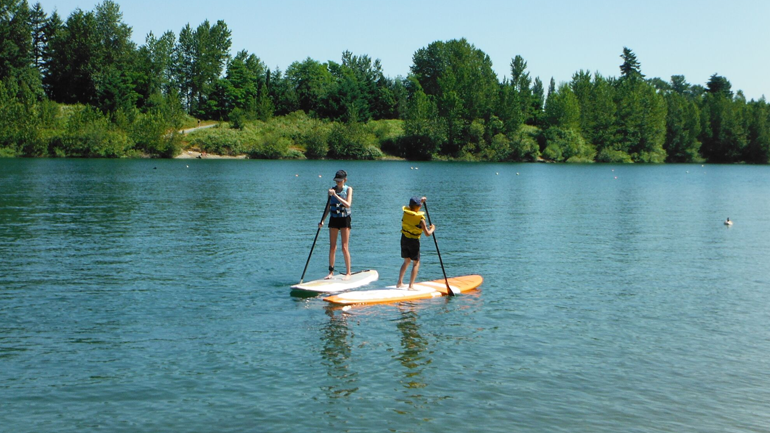 Ian MacDonald paddleboarding