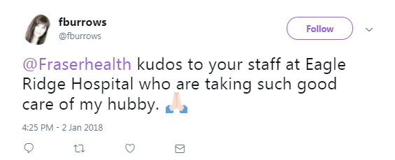 Screenshot of fburrow's post on Twitter