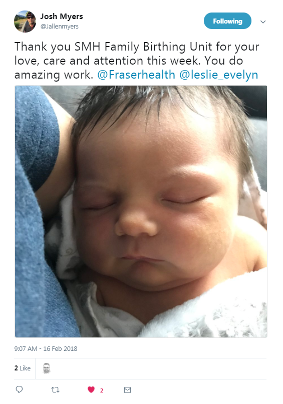 Screenshot of Josh Myers' post on Twitter