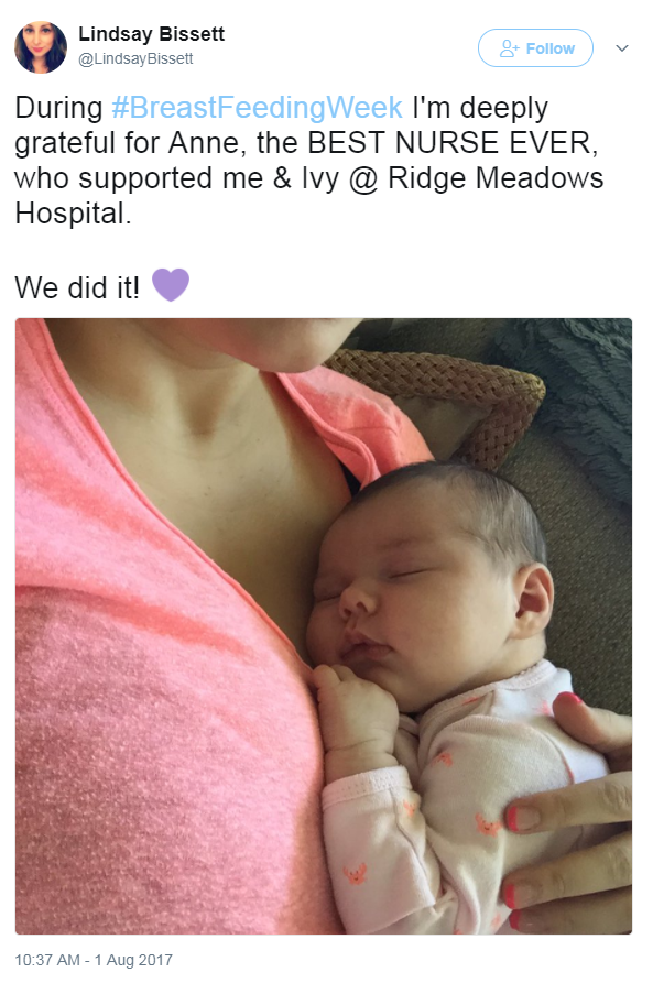 Screenshot of Lindsay Bissett's post on Twitter