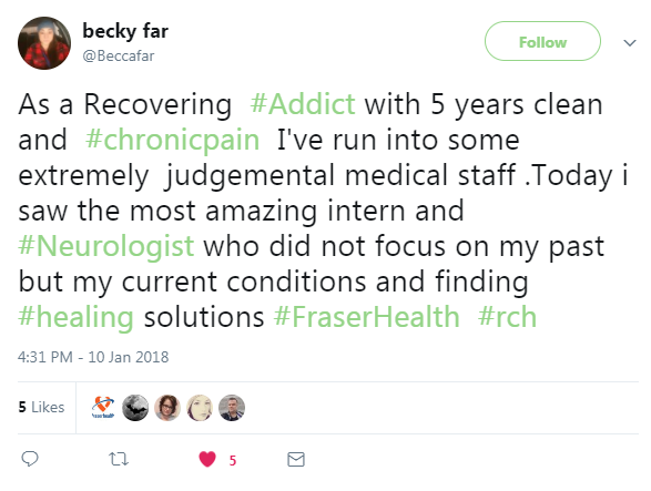Screenshot of Becky Far's post on Twitter
