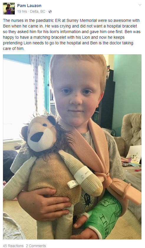 Screenshot of Pam Lauzon's post on Facebook