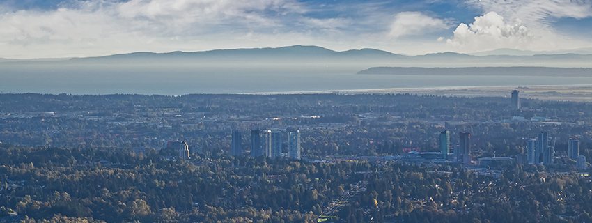 Surrey city centre aerial view