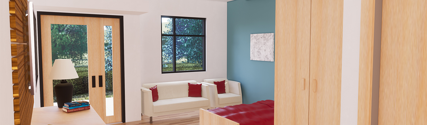 a rendering of the inside of Langley Hospice