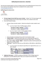 COVID-19 staffing request form cheat form