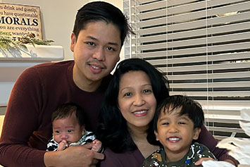 Maricor Dela Cruz and family benefited from the Surrey Memorial Hospital Families and Babies Program
