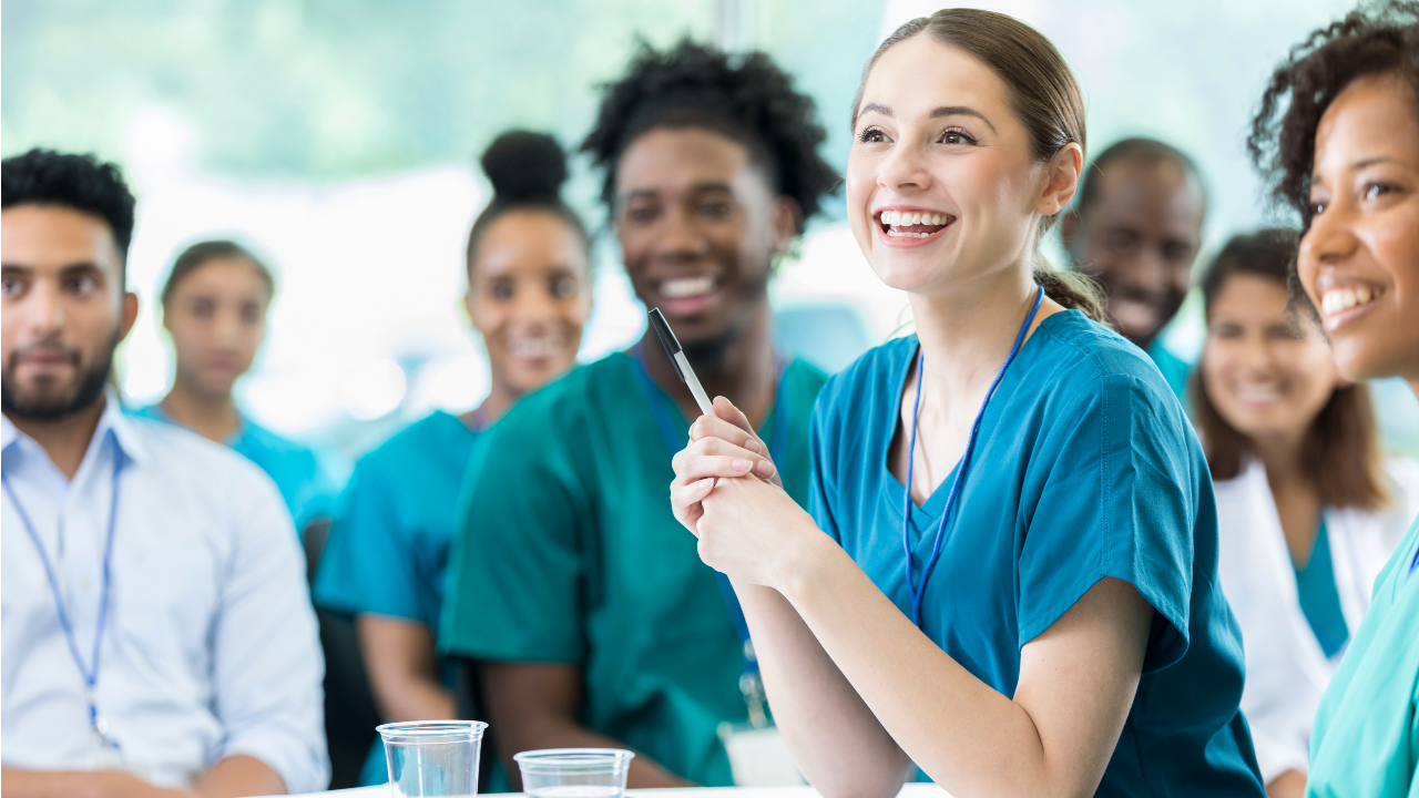 nurses and doctors at an event