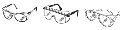 drawings of safety glasses