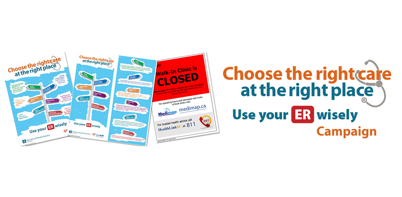 Choose the right care at the right place - user your ER wisely campaign banner