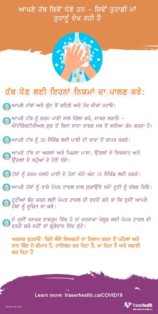What your hands like Mom is watching infographic in Punjabi