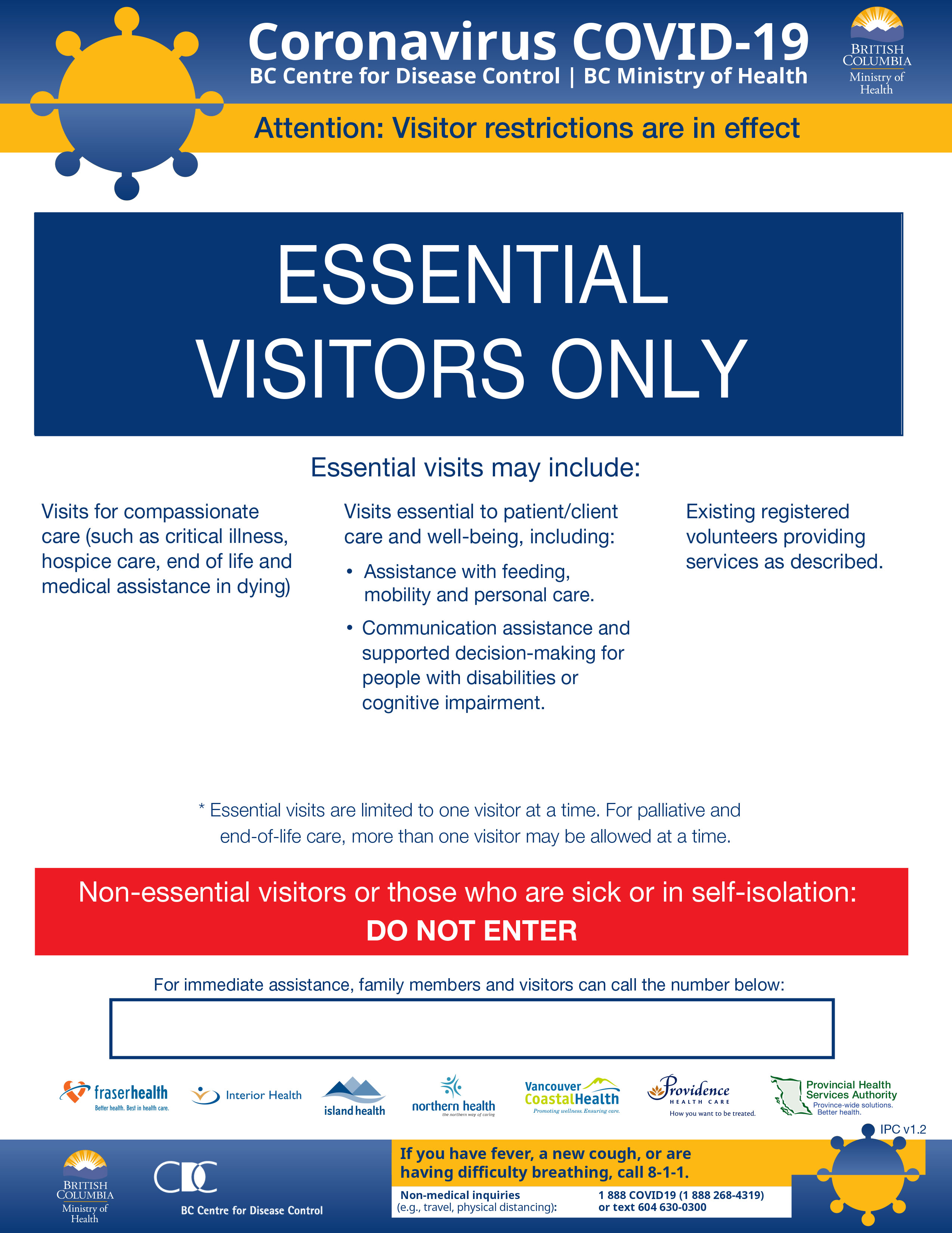 Essential Visitor Only Poster