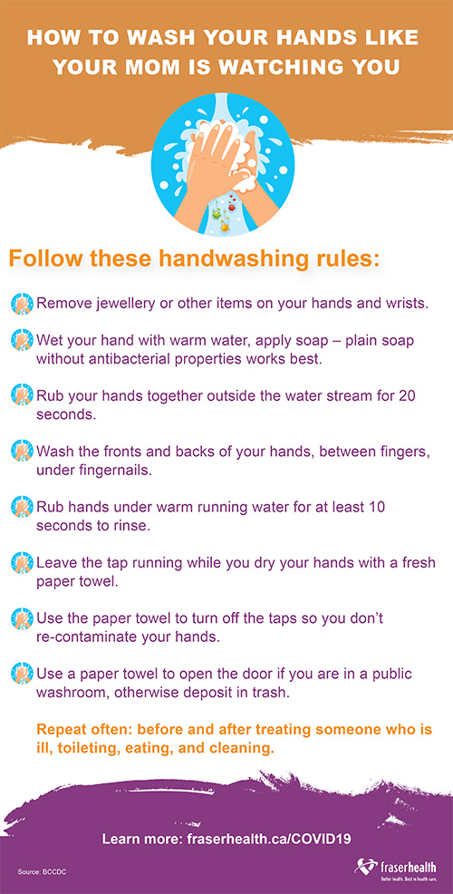 Wash your hands like Mom is watching - infographic