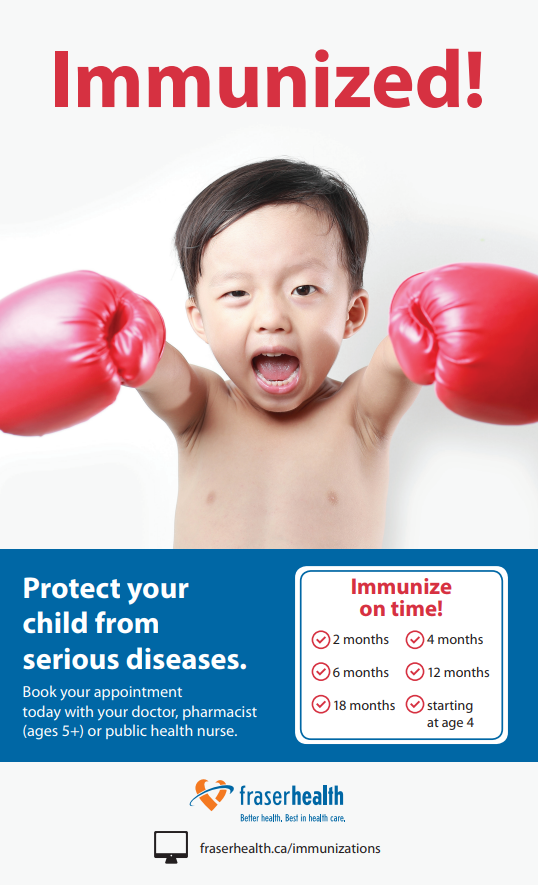asian boy immunization poster