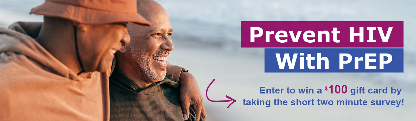 Person with their arm around another person. Prevent HIV with PrEP