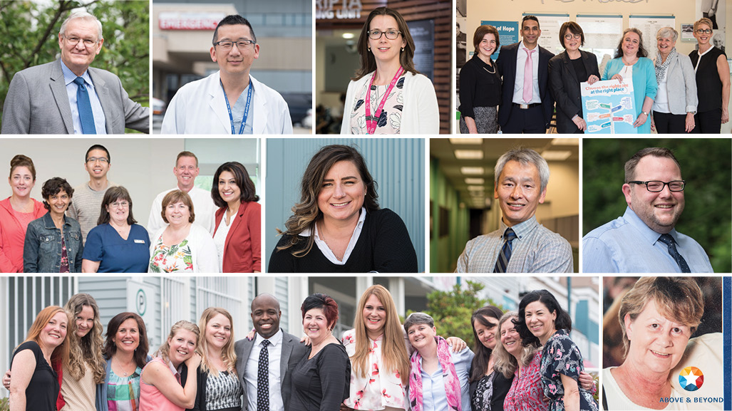 Collage of Fraser Health staff who have gone Above and Beyond
