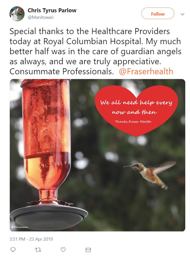 High five for Royal Columbian Hospital