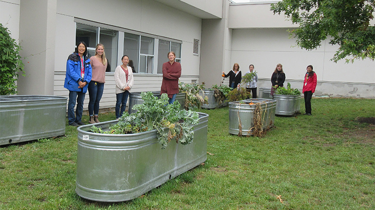 Morley Elementary Garden Committee reviews garden containers