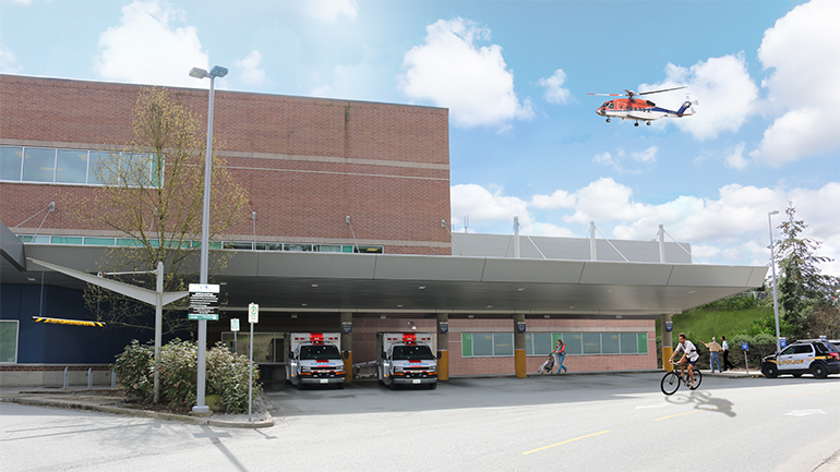Render of Abbotsford emergency department expansion