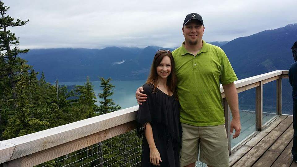 Candace Larson with her husband in squamish
