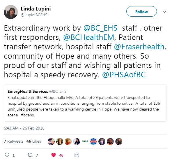 Screenshot of Linda Lupini's post on Twitter